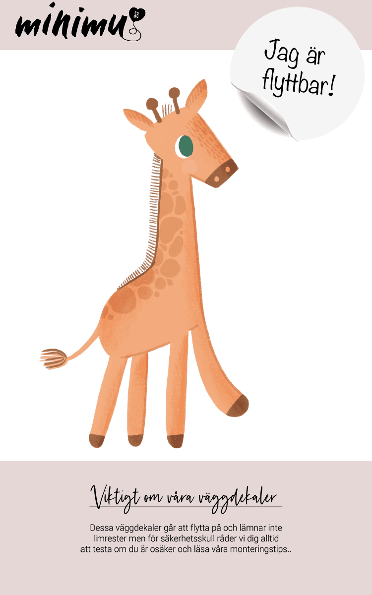 Väggklistermärken - Djungeln: Giraffen - minimu.se